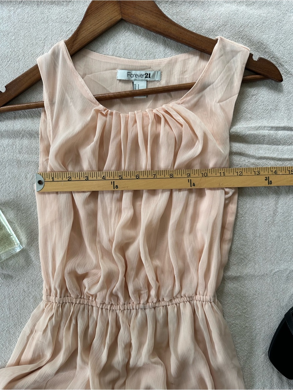 Forever 21 Blush Pink Sleeveless Fairycore Mini Dress Small - Picture 3 of 10